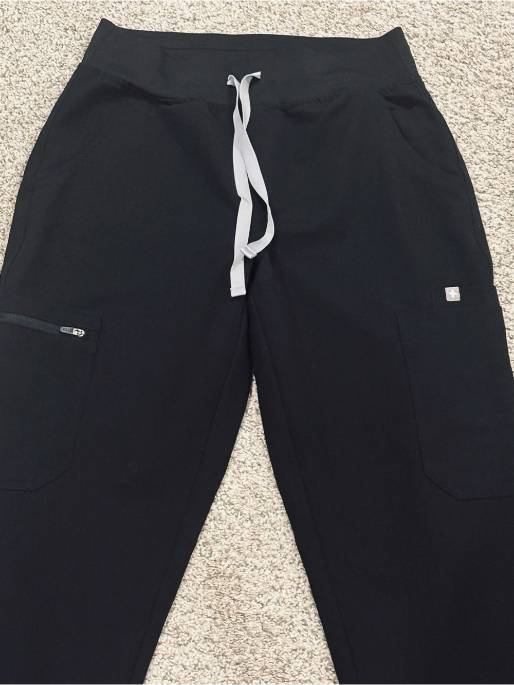 Figs women’s scrub Pants with Gray Drawstring